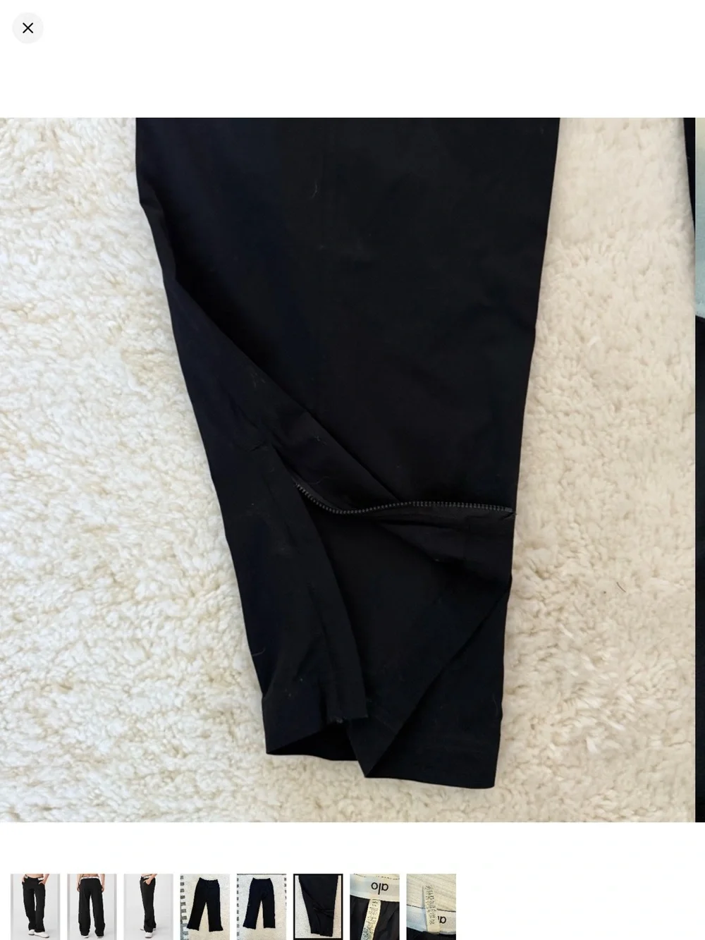 ALO Yoga Black Straight-Leg Joggers with Logo Waistband